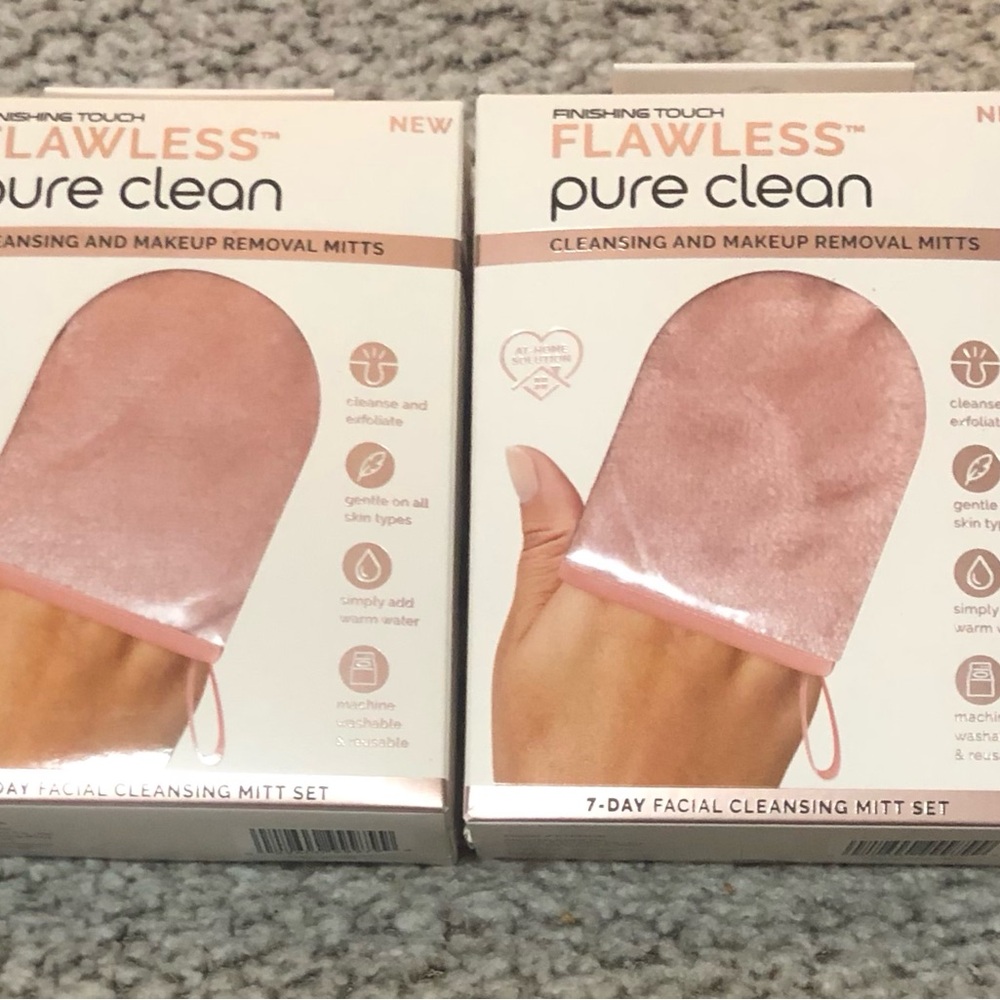 Finishing Touch Flawless Pure Clean Cleansing & Makeup Removal Mitts